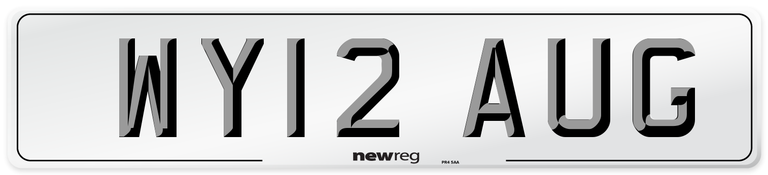 WY12 AUG Number Plate from New Reg